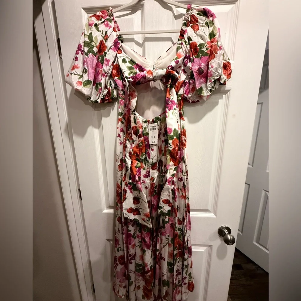Abercrombie & Fitch Floral Puff Sleeve Maxi Dress - Picture 6 of 6